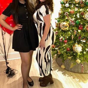 Black and white dress super cute look worn only once SO CUTE